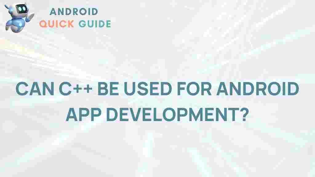 c++-android-app-development